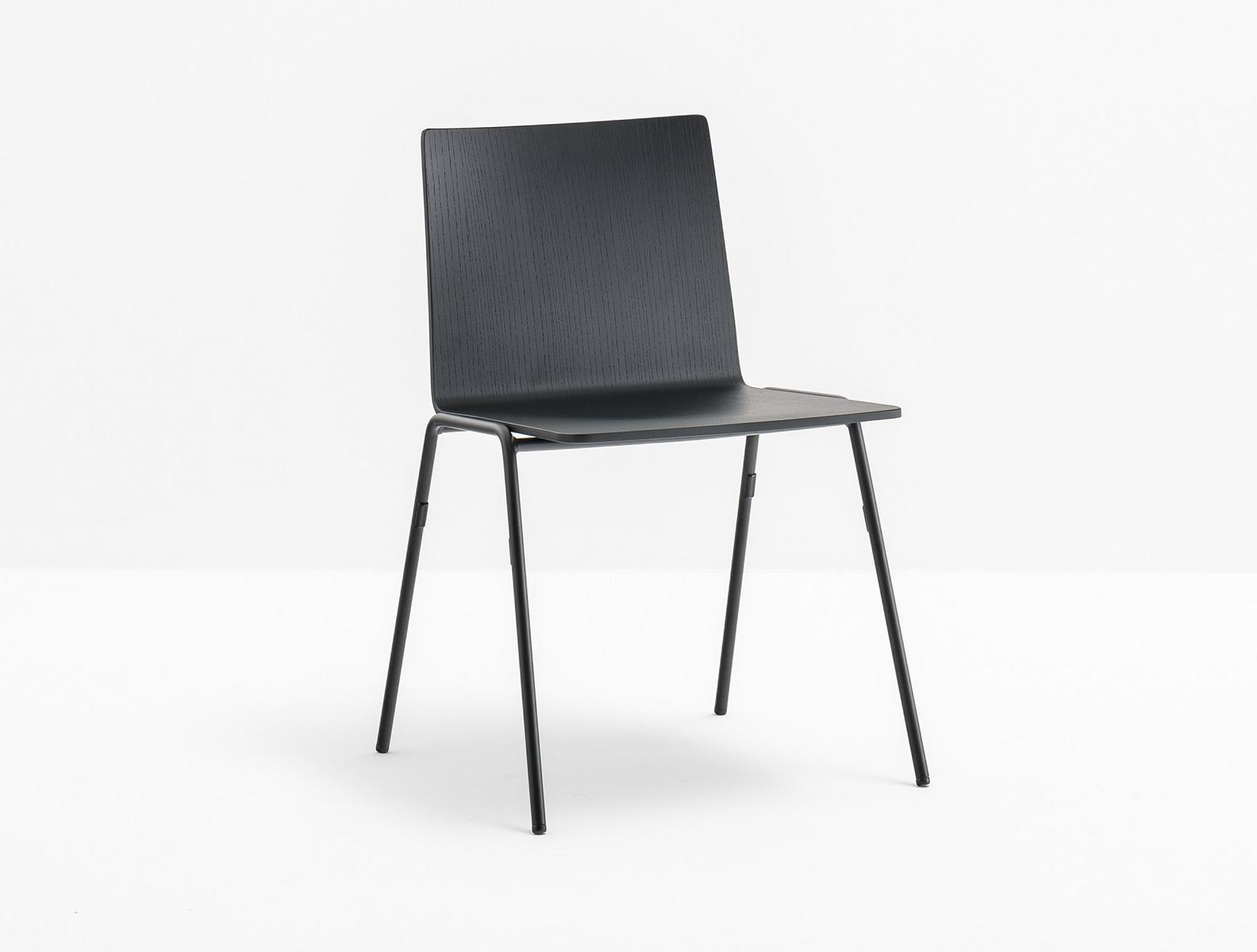 Steel and wood restaurant chair | Osaka Metal 5711 by Pedrali