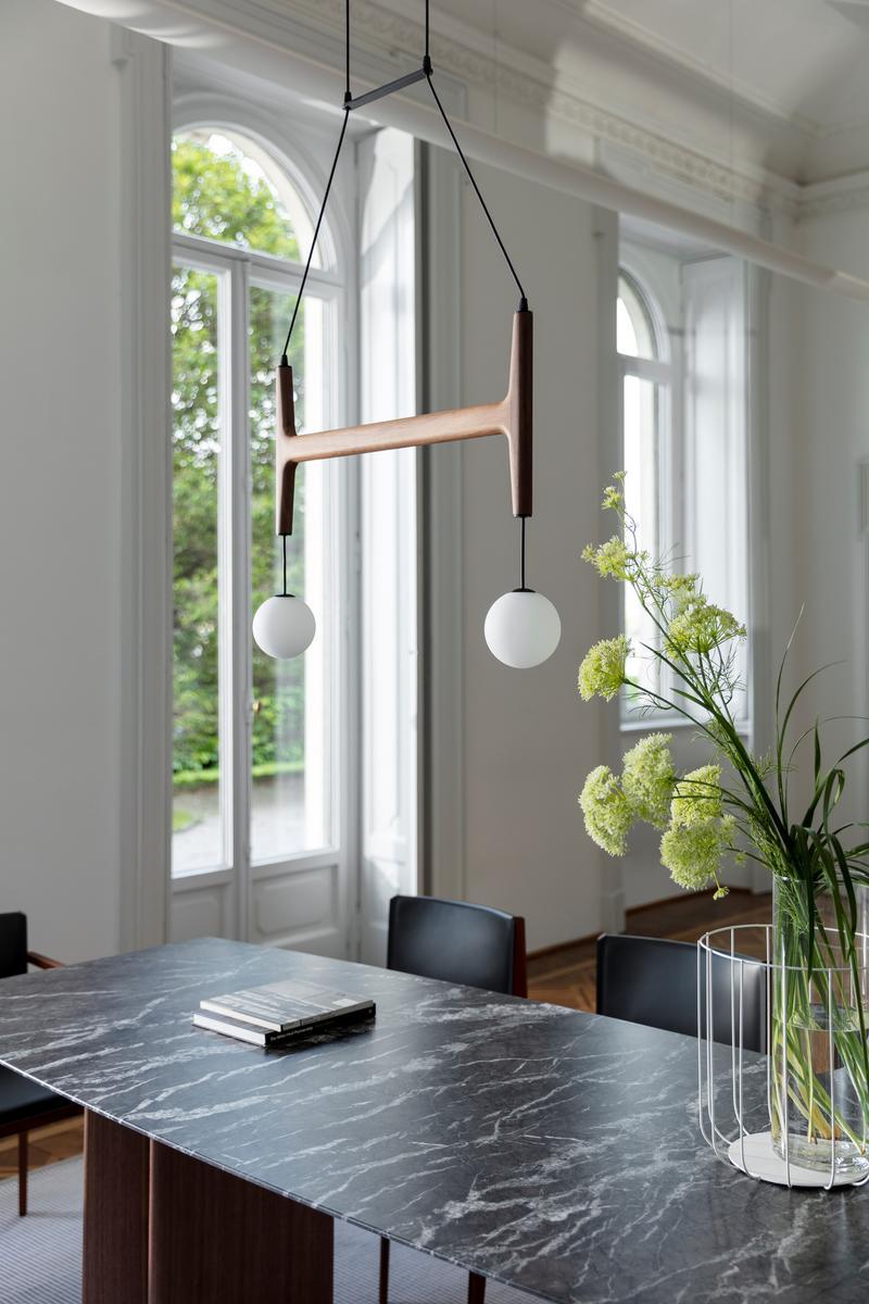 Canaletta walnut pendant lamp | Astra by Porada