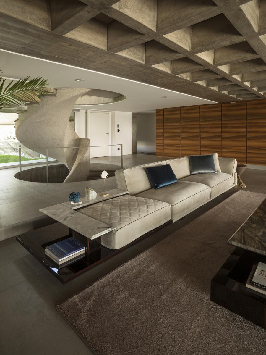 Corner fabric sofa | Ritual by Longhi