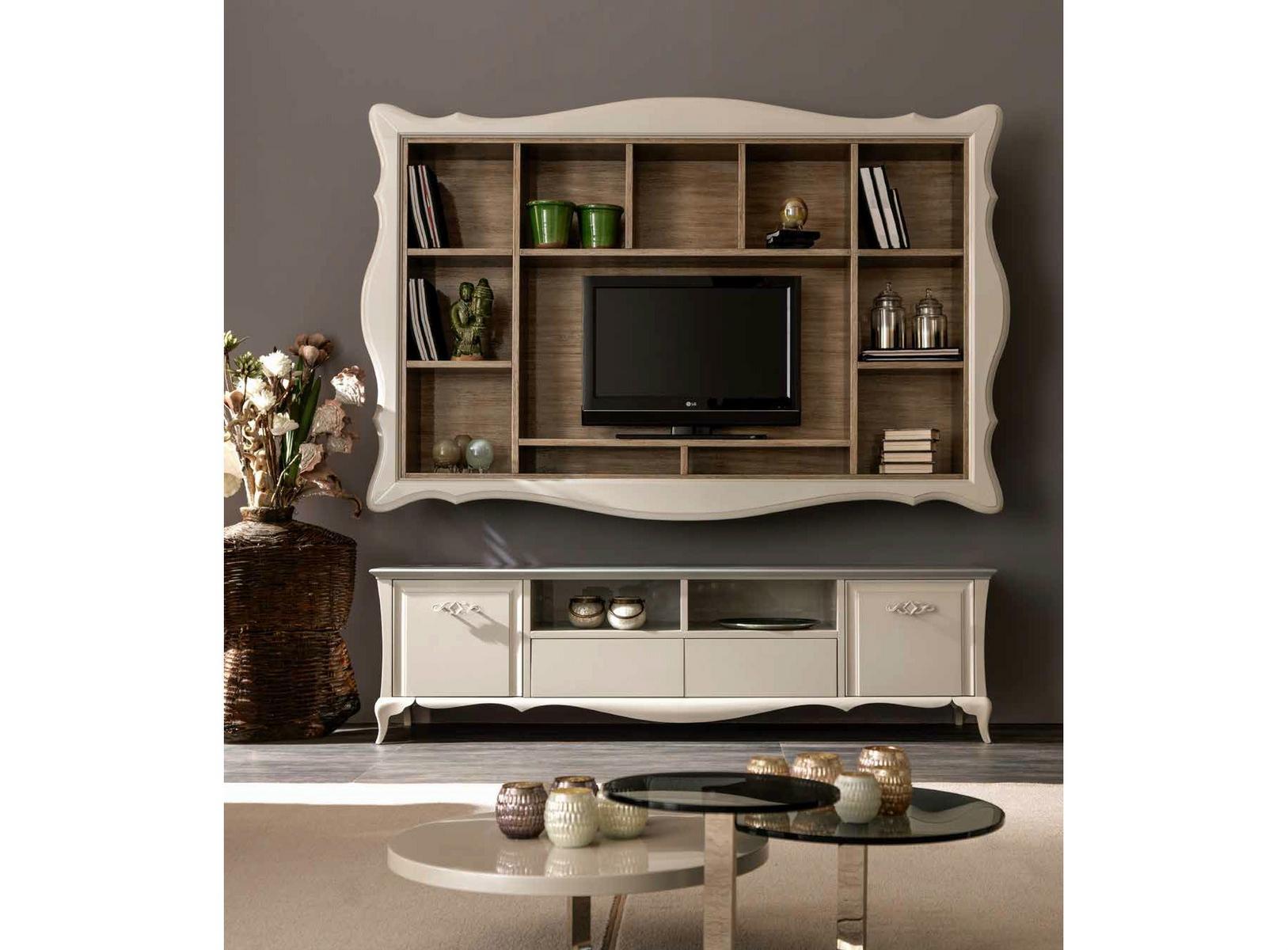 Wall-mounted TV wall system | Alice by Corte Zari