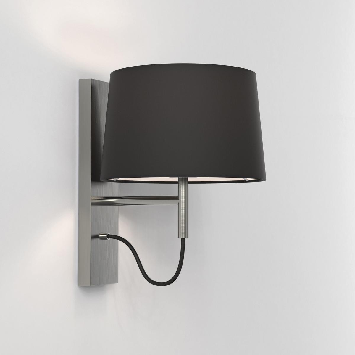 LED wall lamp in steel and fabric with fixed arm | Telegraph by Astro lighting