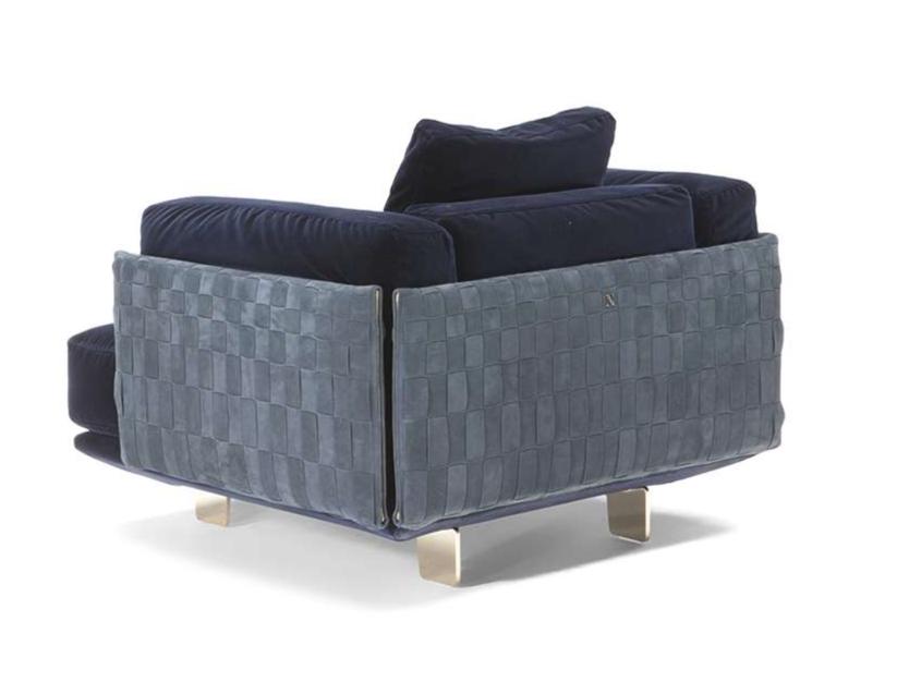 Fabric armchair with armrests | Campus by Natuzzi Italia