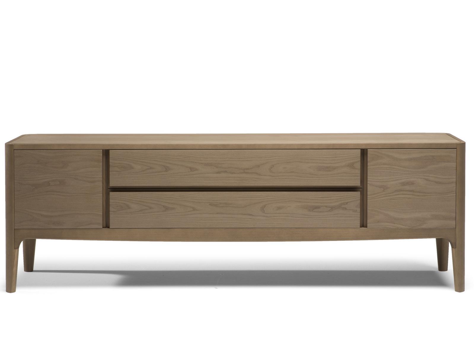 Contemporary style wooden sideboard with doors with drawers | Fortuna by Natuzzi Italia