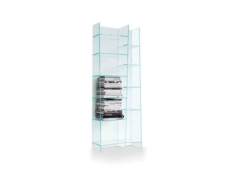 Freestanding modular glass bookcase | Delphi H. 190 by Sovet
