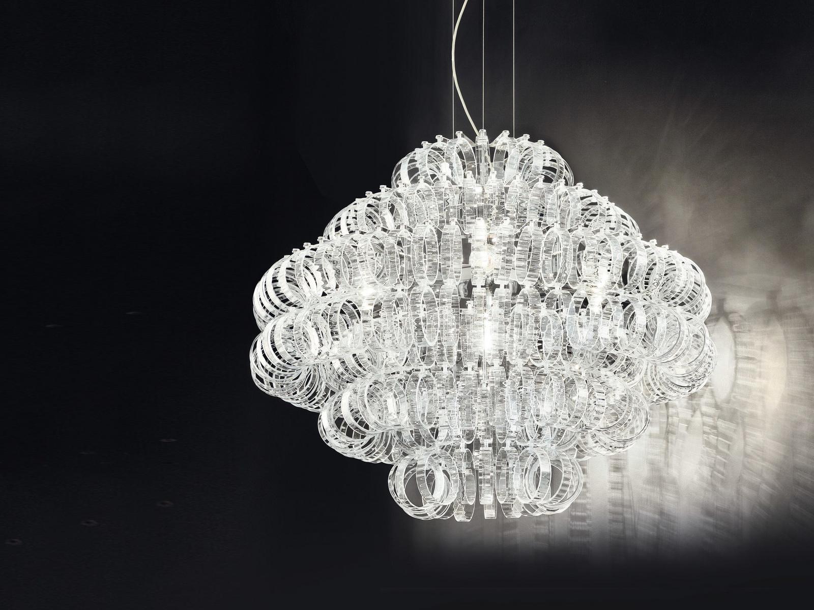 Glass pendant lamp | Ecos Sp by Vistosi