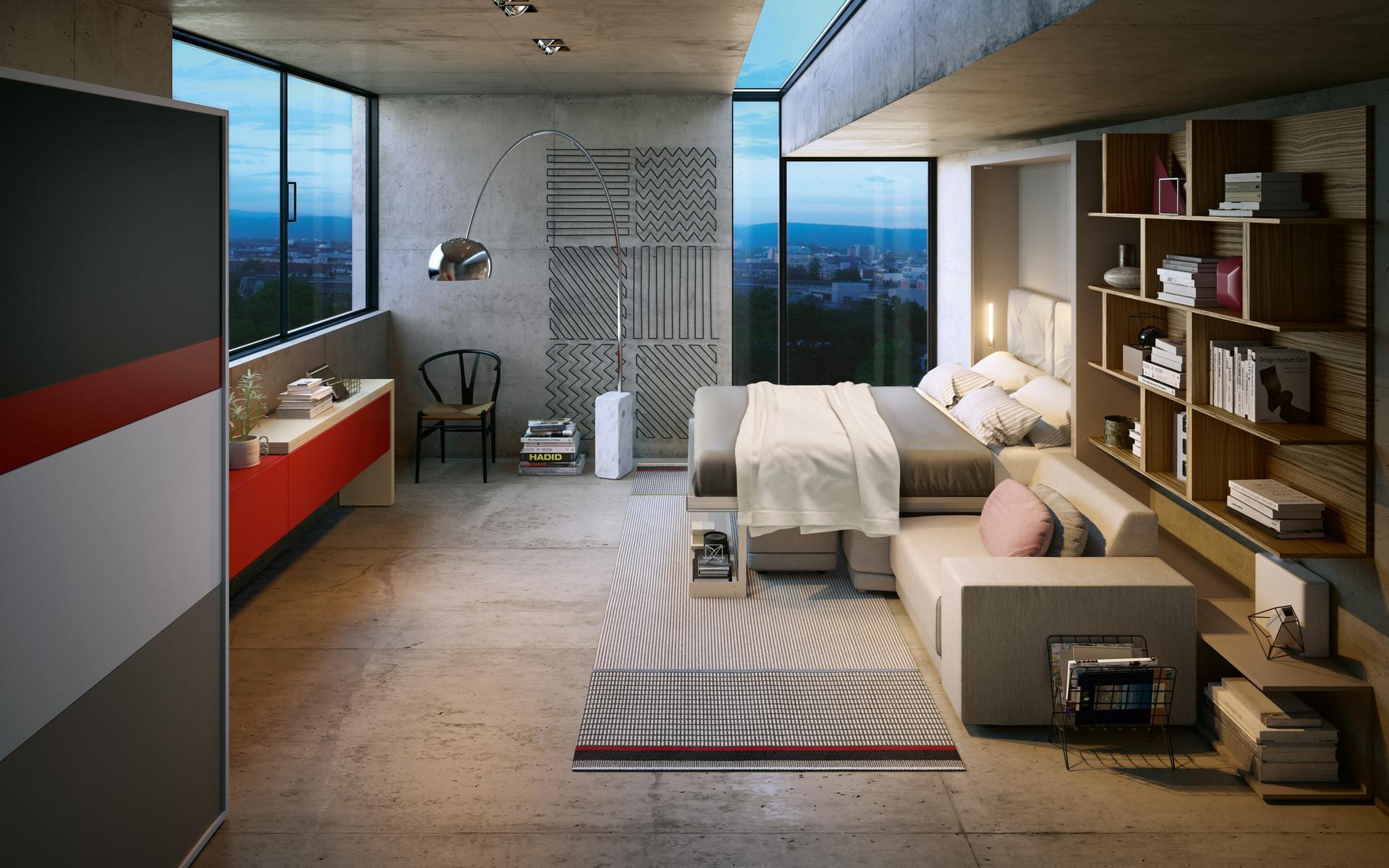 Convertible 4 seater fabric sofa | Oslo 301 by CLEI