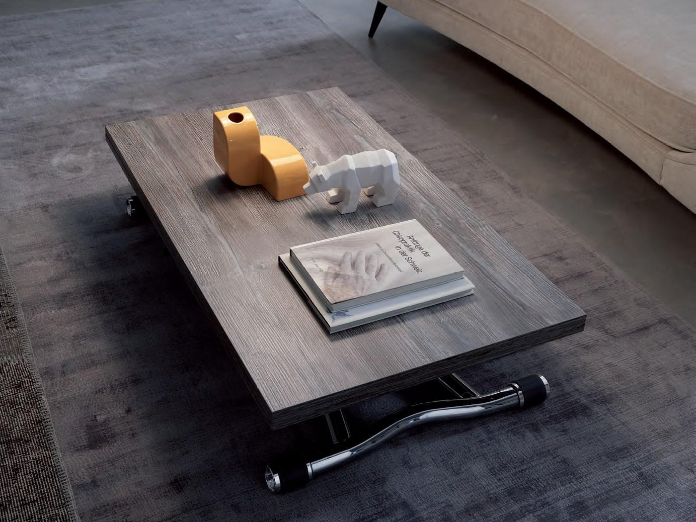 Height-adjustable wooden coffee table | Sydney by Ozzio Italia