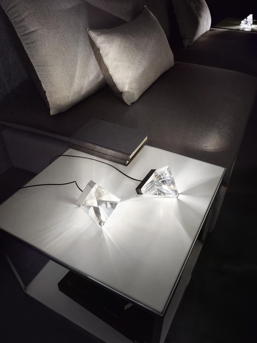 LED crystal table lamp | Tripla by Fabbian