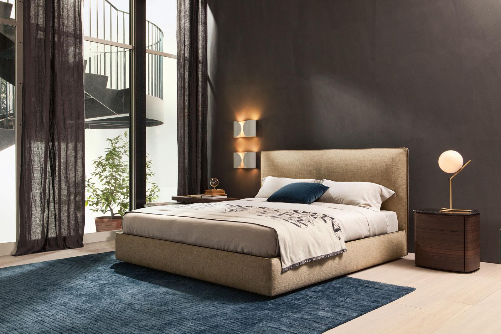 Rectangular eucalyptus bedside table with drawers | 4040 by Molteni