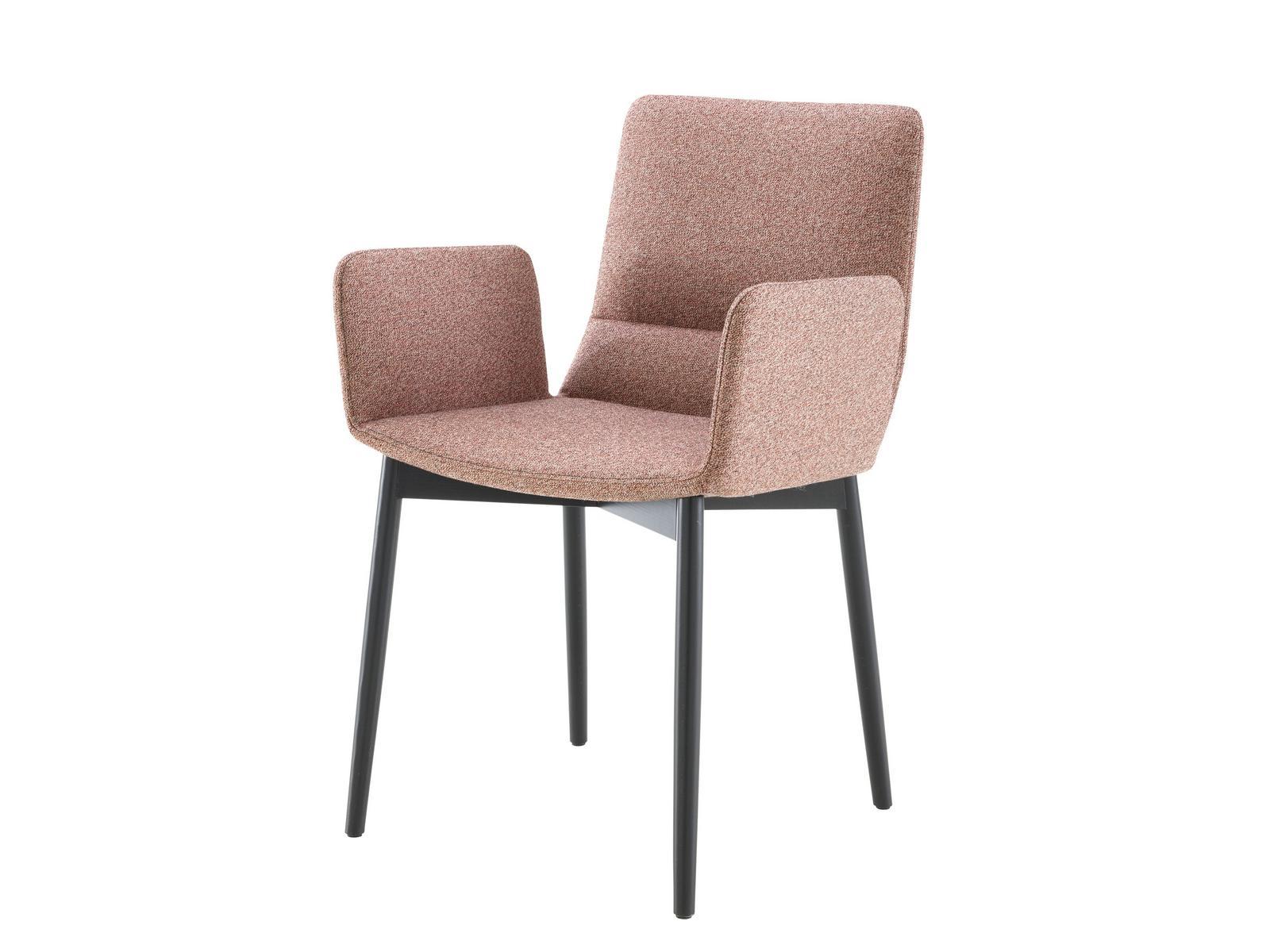 Upholstered fabric chair with removable cover with armrests | Bendchair by Ligne Roset