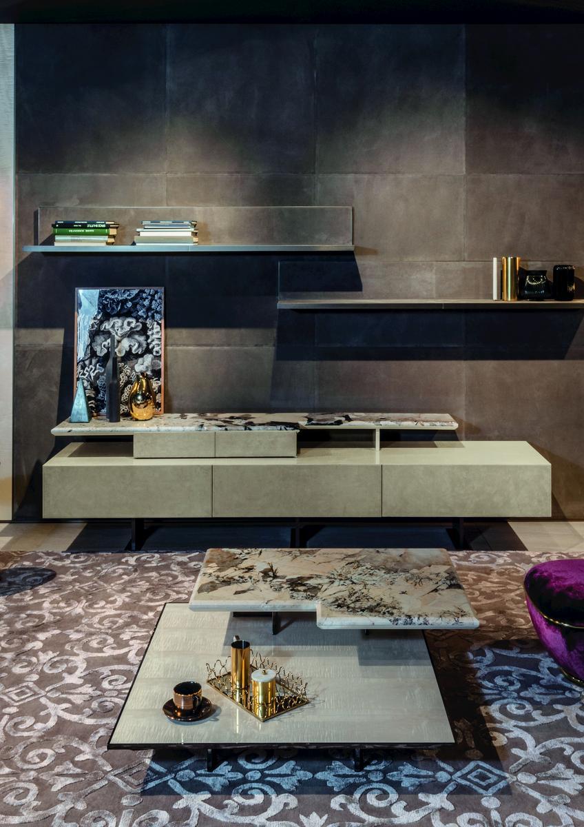 Modular metal sideboard with drawers | Neptune by Longhi