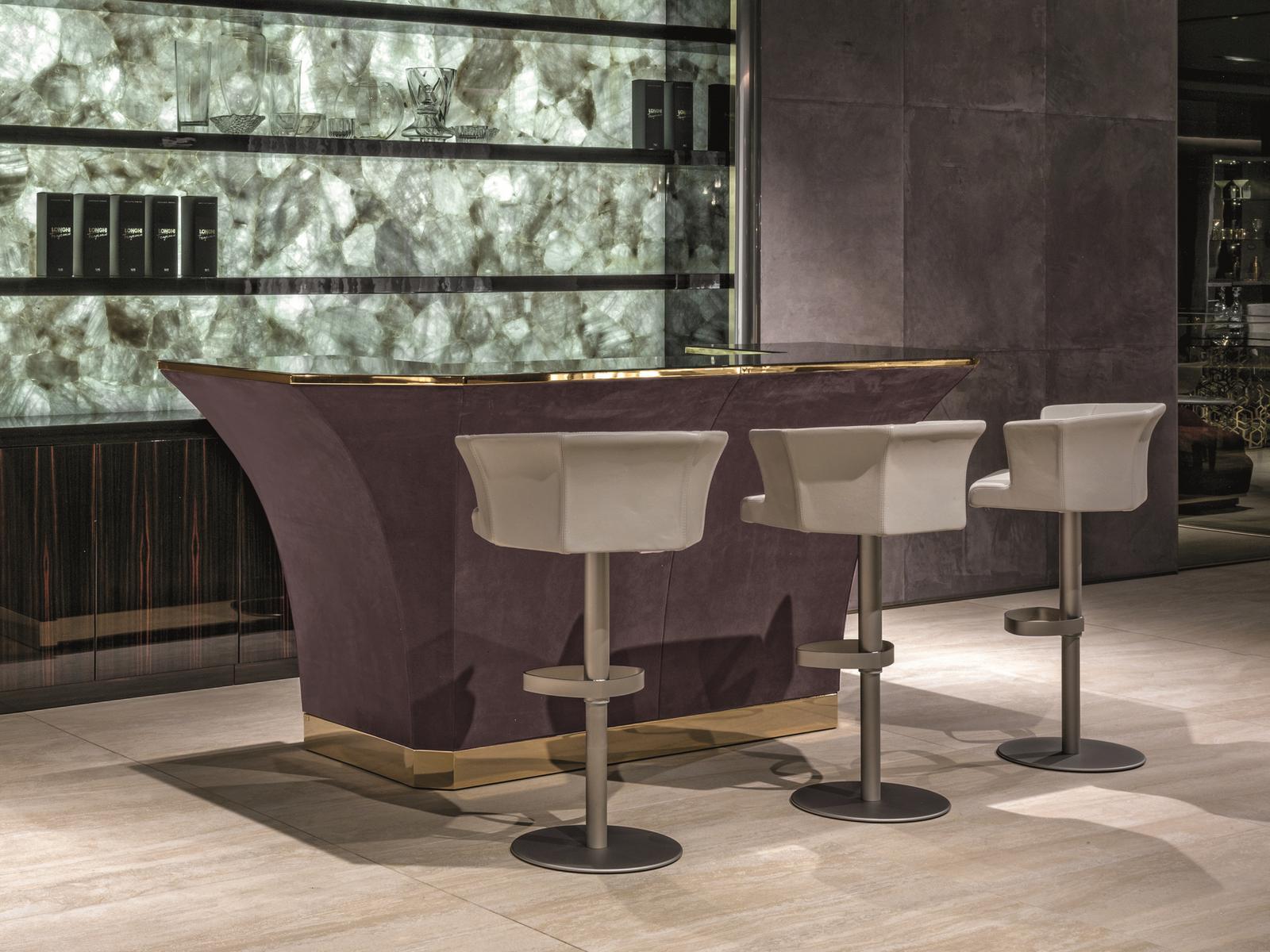 Leather bar cabinet | Grandelon by Longhi