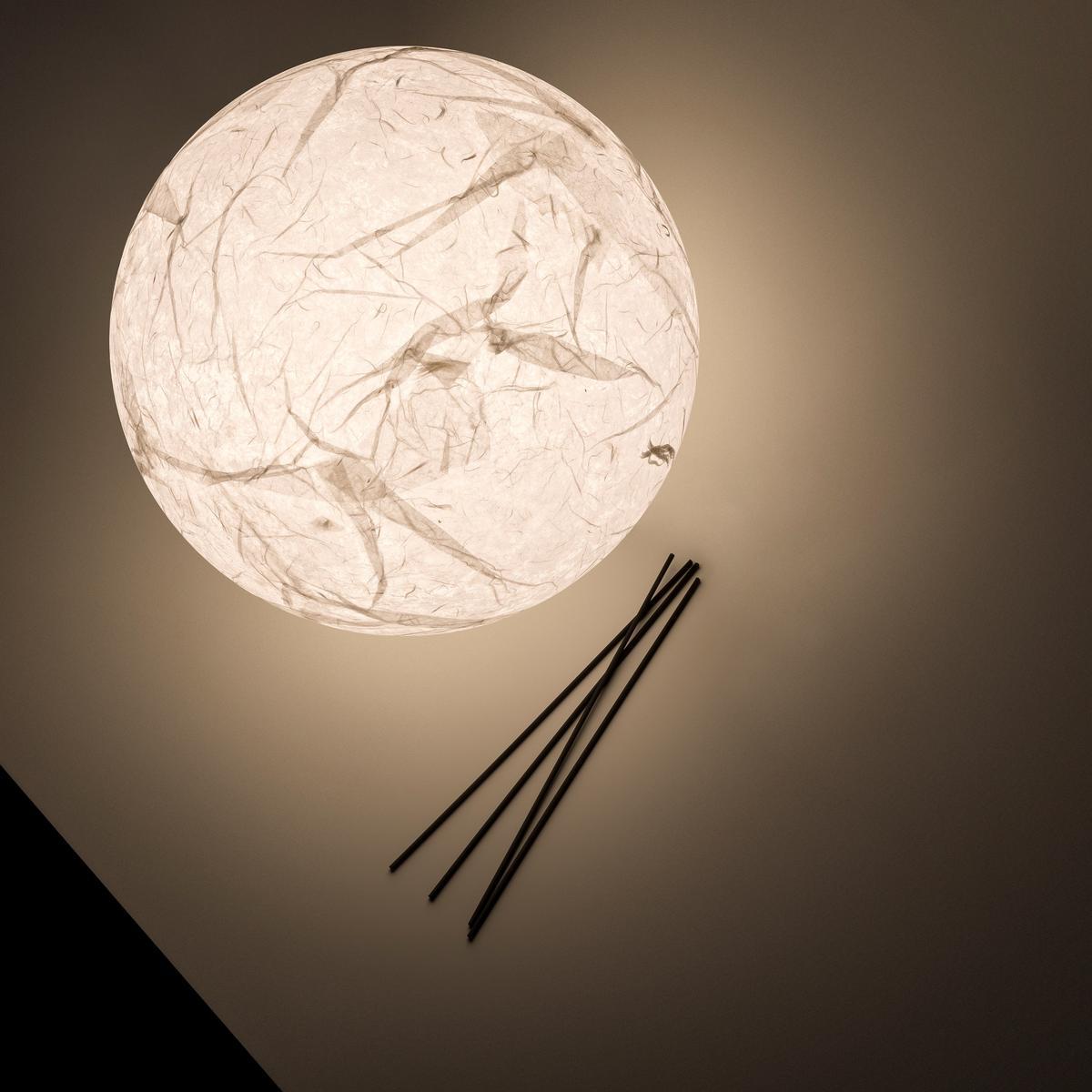 LED japanese paper table lamp | Moon T by Davide Groppi
