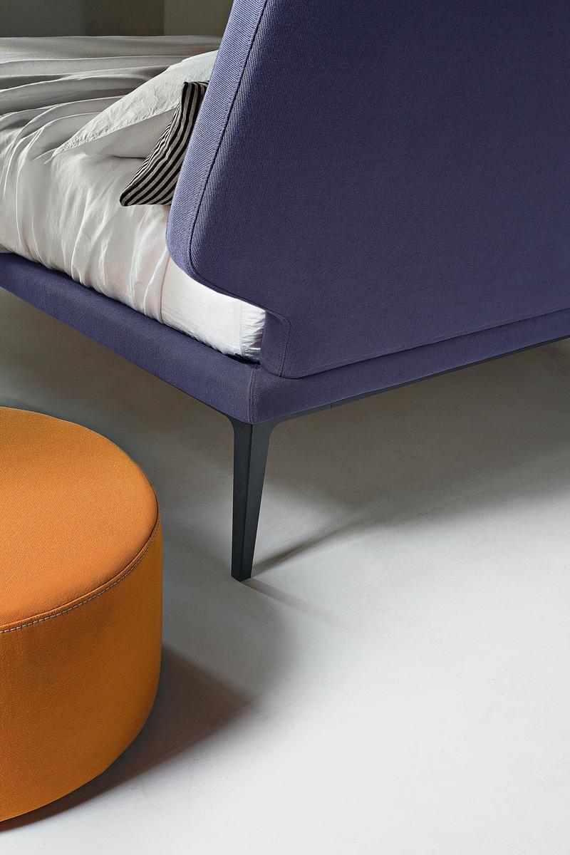 Fabric double bed with upholstered headboard | Dream View by Lema