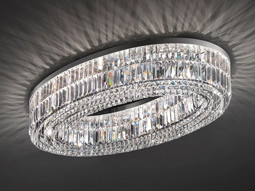 Incandescent metal ceiling lamp with crystals | Impero & Deco Ve 760 Pl Ov by Masiero