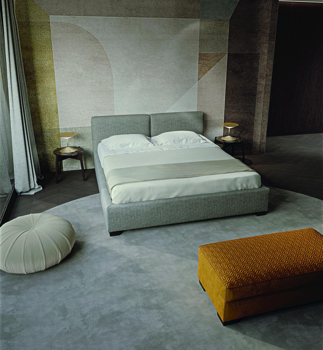 Fabric double bed | Tiberio by Frigerio