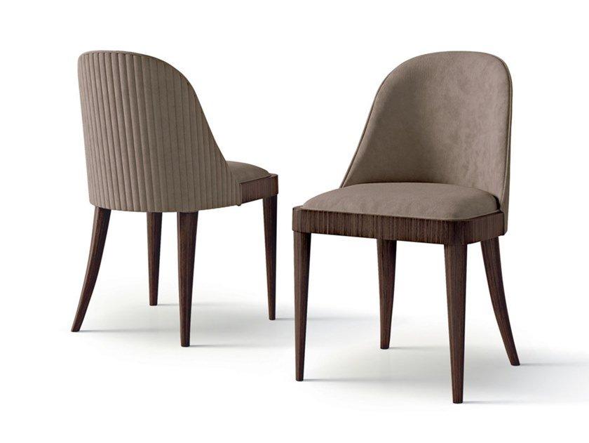 Upholstered nabuk chair | 7309 by Carpanese home