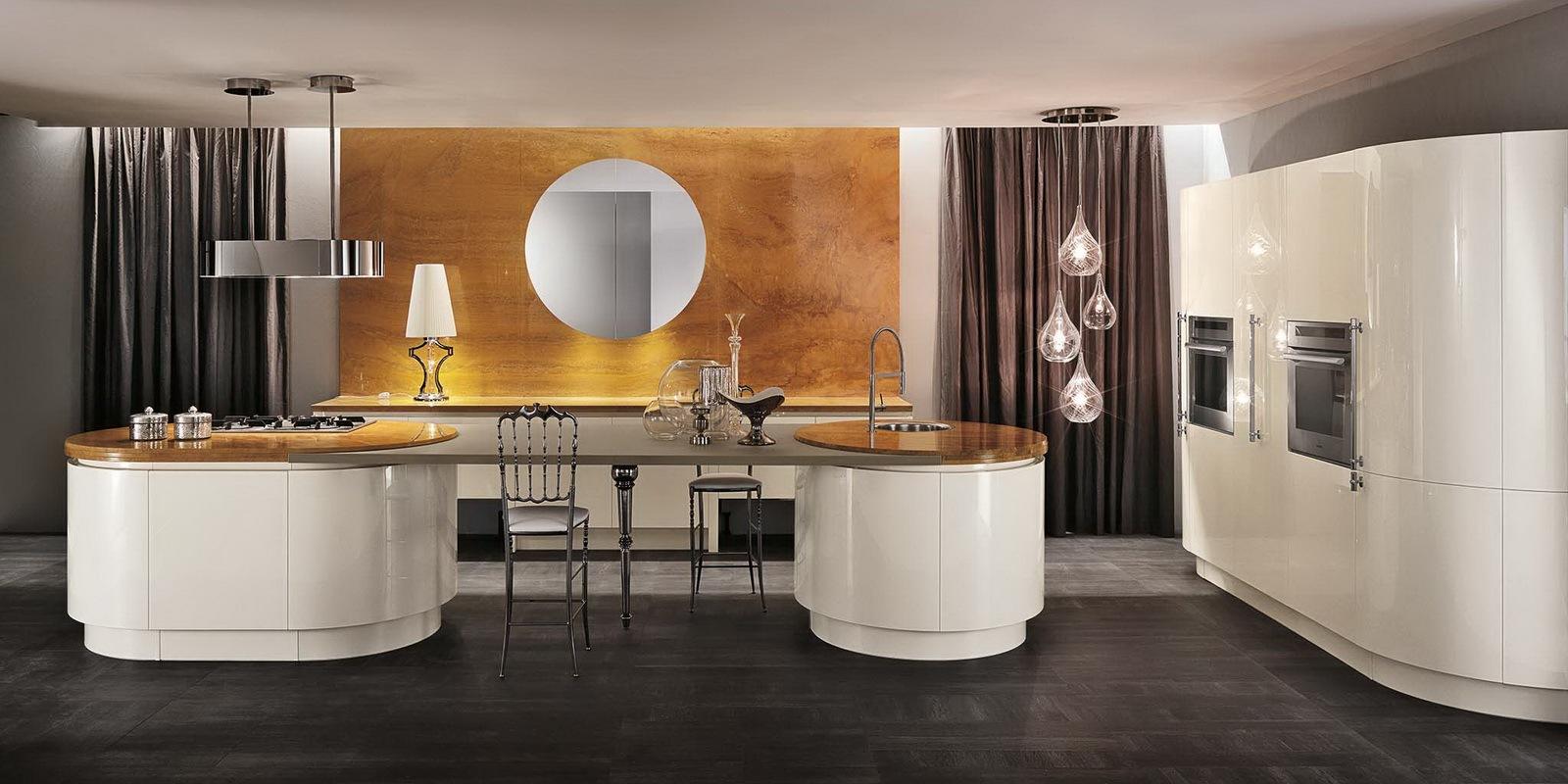Lacquered kitchen with integrated handles Aster Cucine Luxury Glam