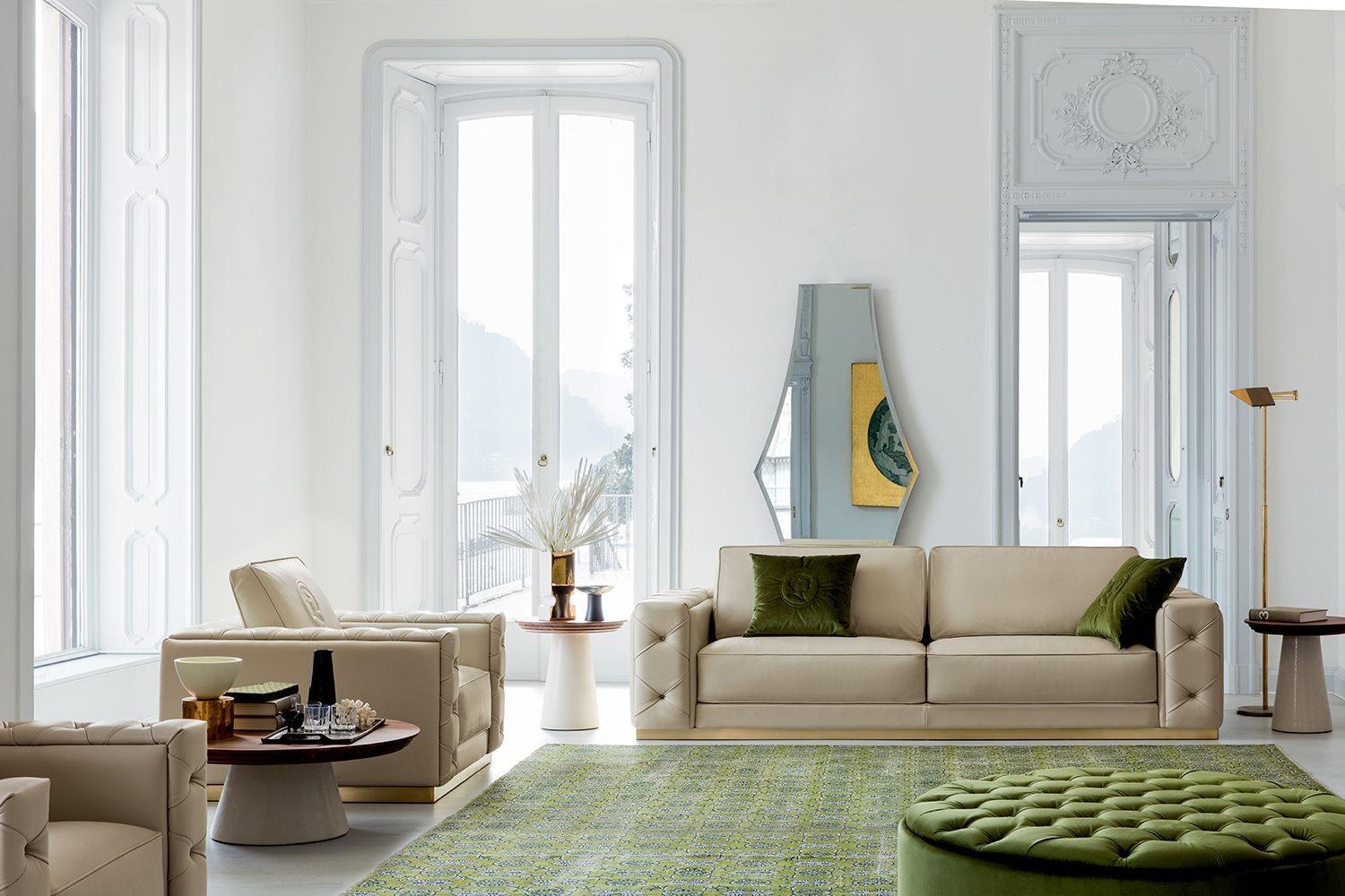 Sectional velvet sofa | Tracy by Alberta Salotti