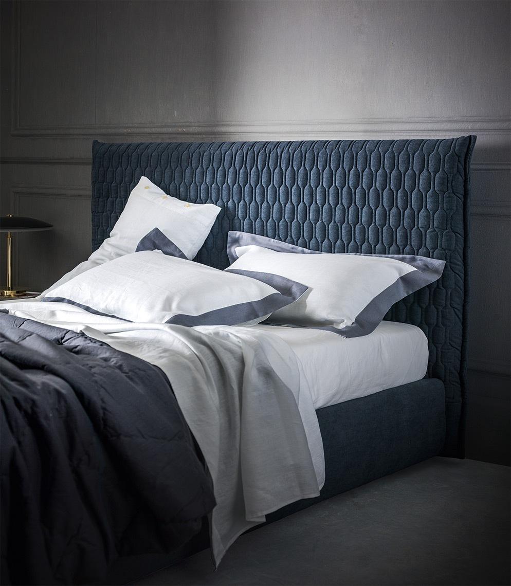 Fabric bed with tufted headboard | Allen by ALF Dafre