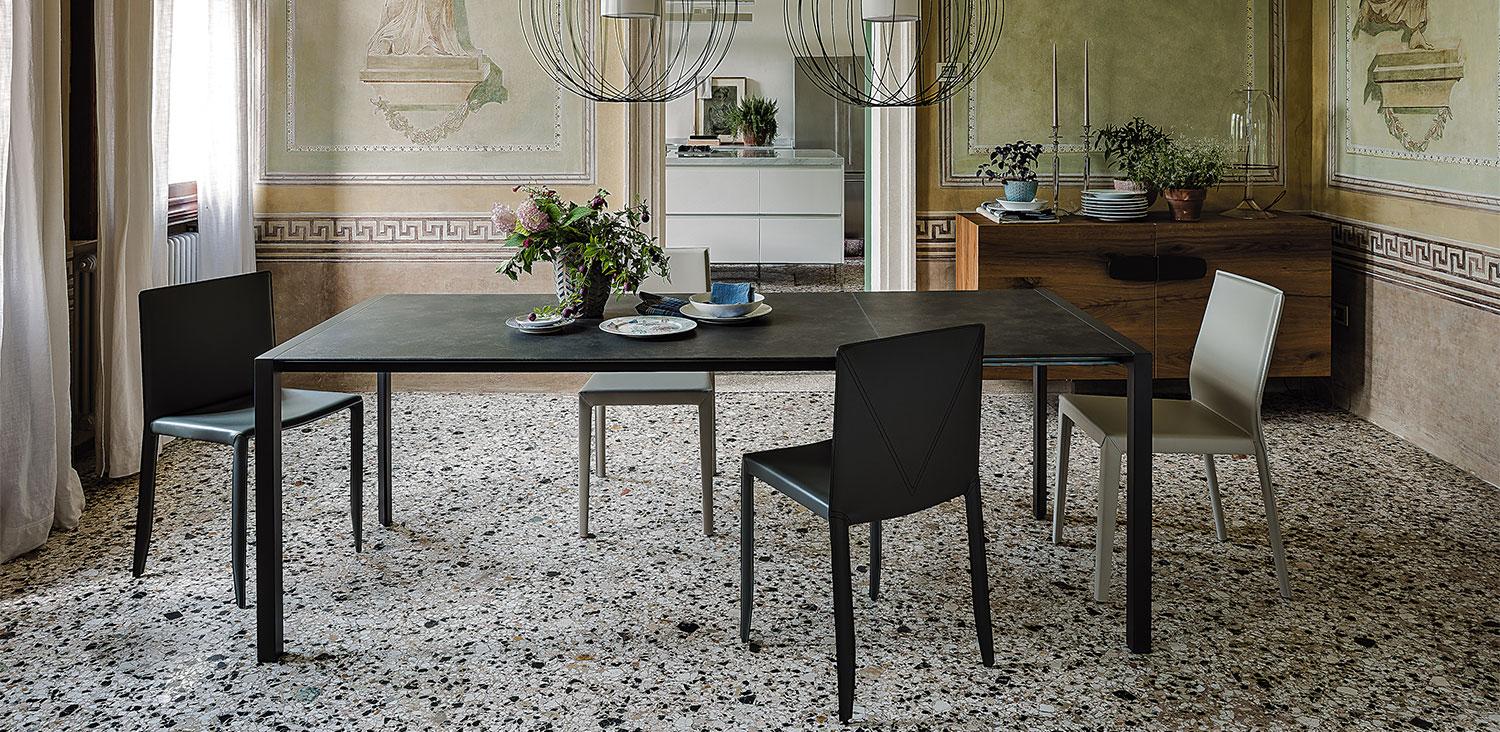 Rectangular tempered glass table | Pedro Drive by Cattelan Italia