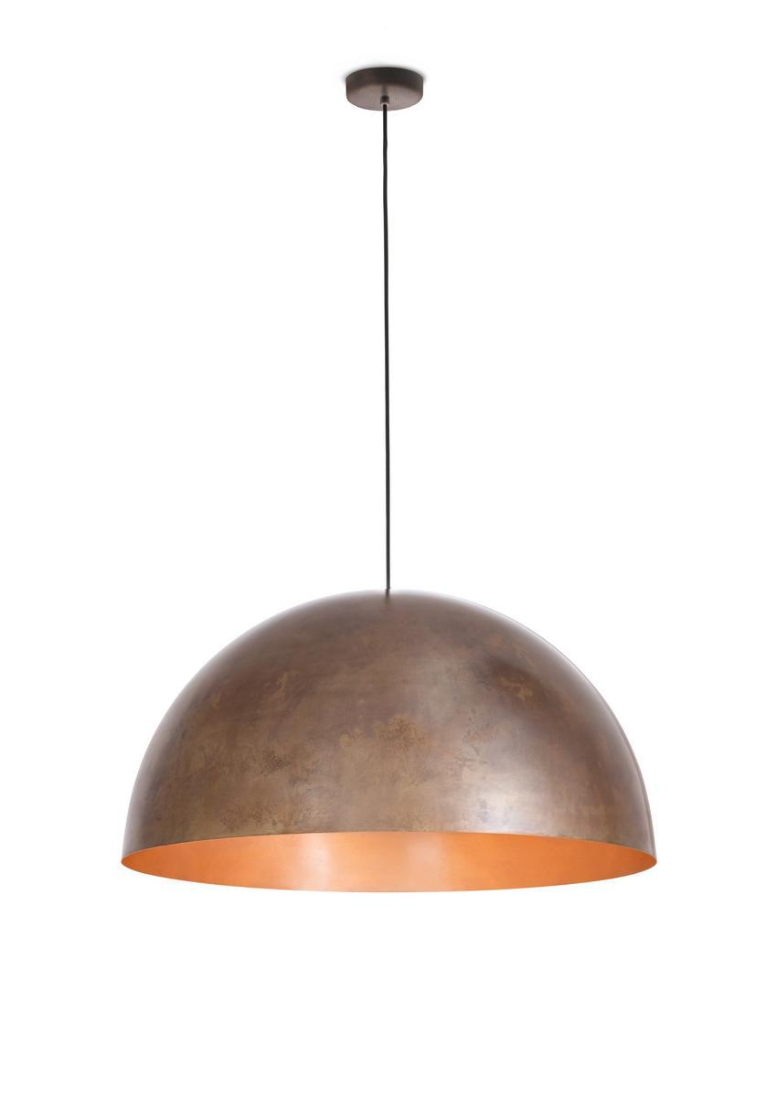 Burnished copper pendant lamp | Oru F25 A07 by Fabbian