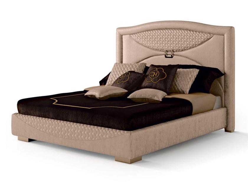 Fabric king size bed with upholstered headboard | 7189 by Carpanese home