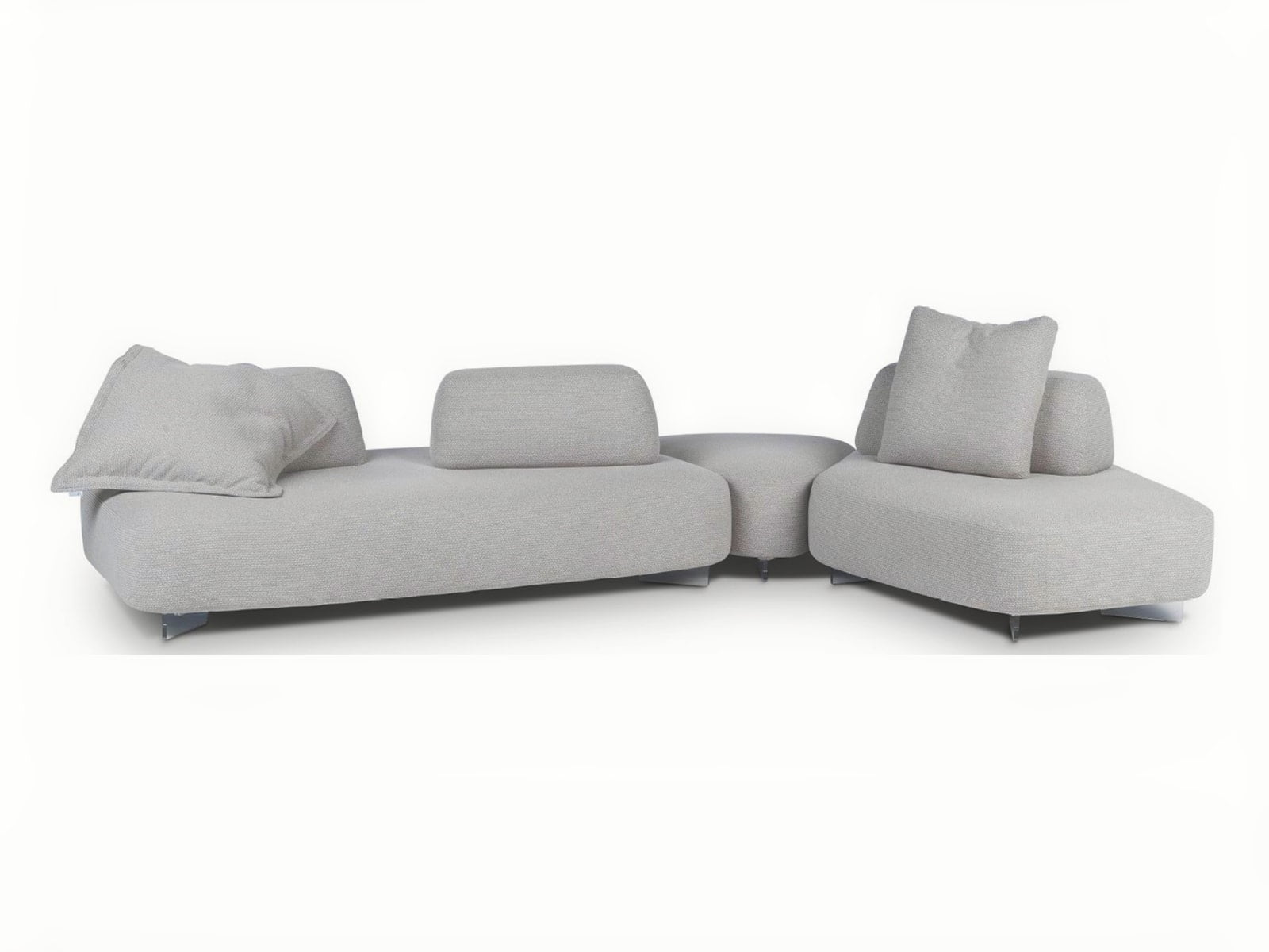 Modular sofa with moveable backrests and versatile configurations, providing flexible comfort and Italian-inspired design aesthetics for innovative living spaces. | Cremino by Calia Italia