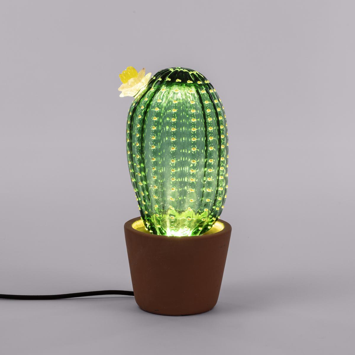 Blown glass table lamp / floor lamp | Cactus Sunrise by Seletti
