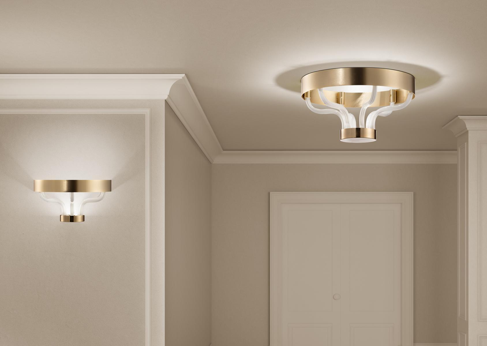 Blown glass ceiling light | Festa by Sylcom