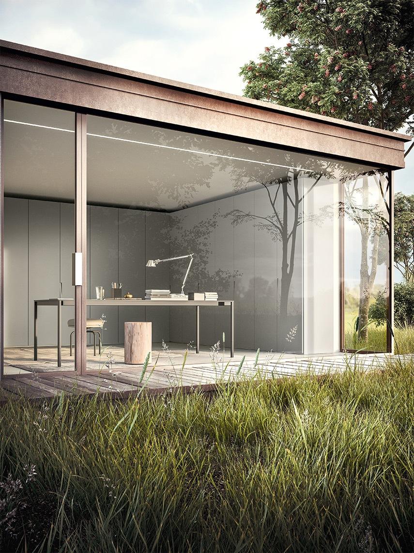 Modular lacquered wardrobe with doors | Sliver by ALF Dafre