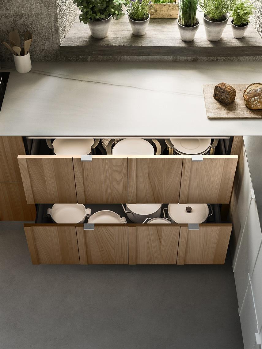 Lacquered kitchen with handles ALF Valdesign Maggiorana