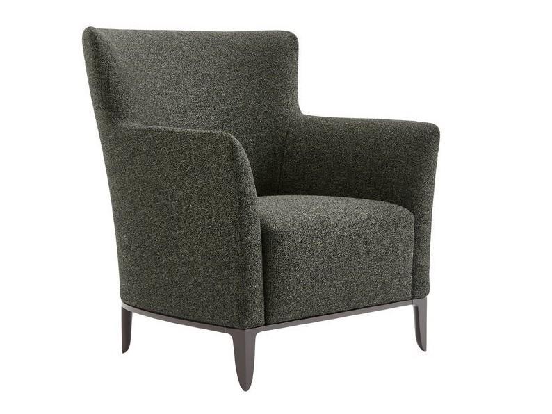 Fabric armchair with armrests | Gentleman by Poliform