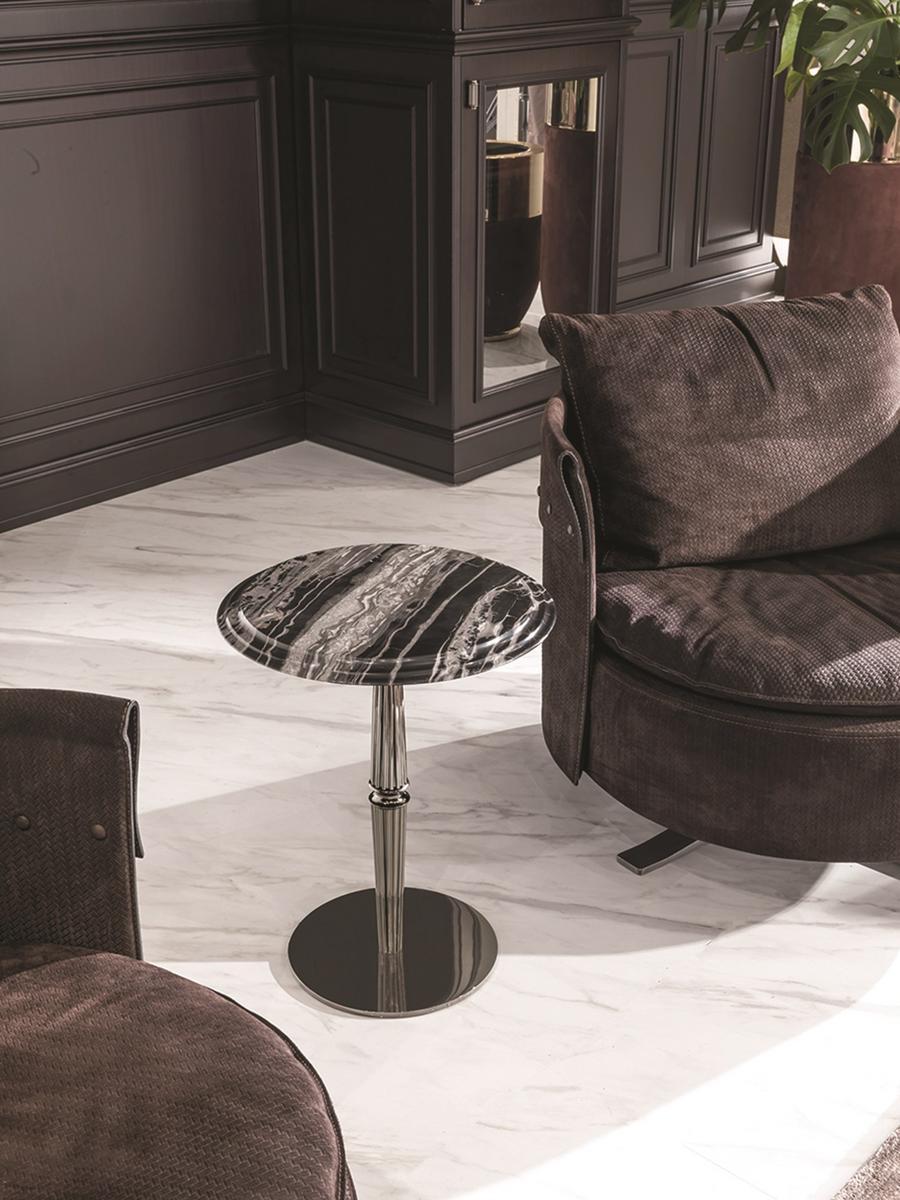 Round metal coffee table | Guéridon by Longhi