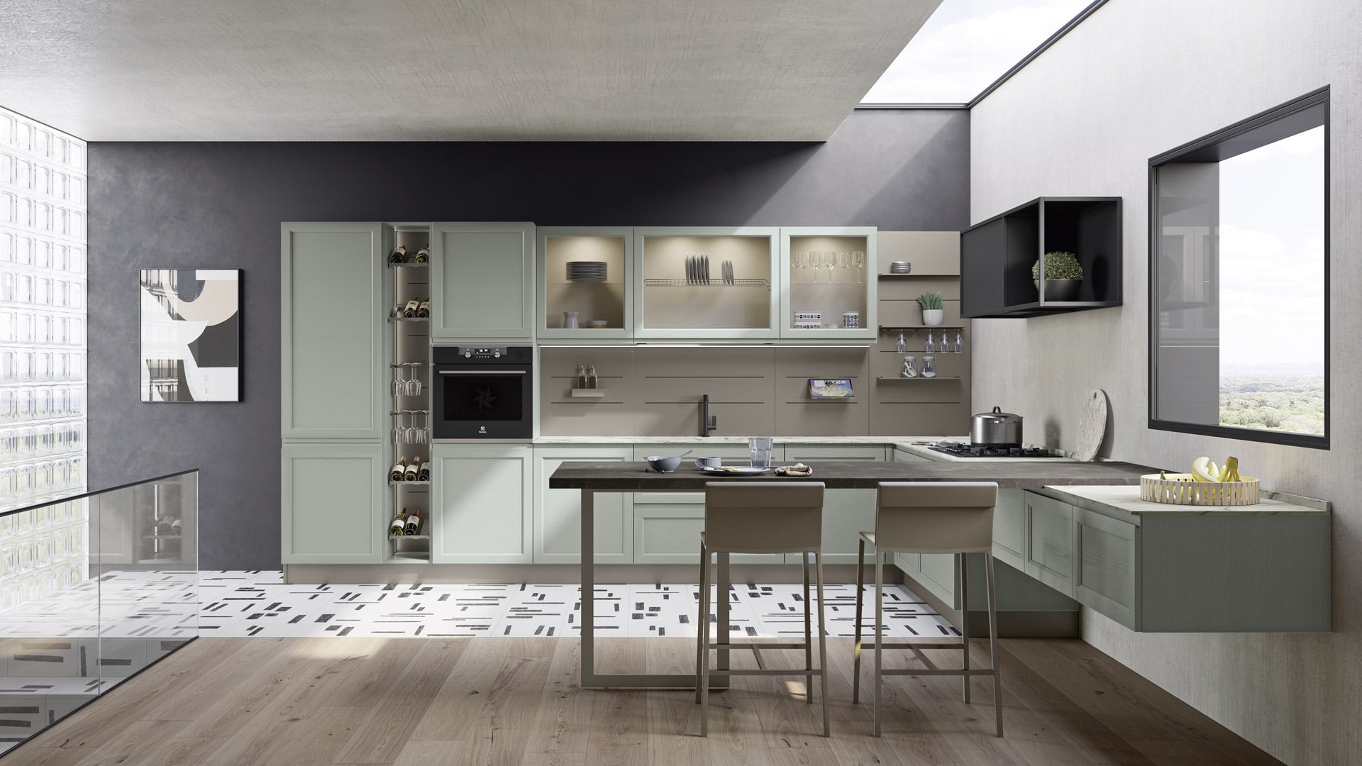 Wood kitchen without handles Creo kitchens Selma