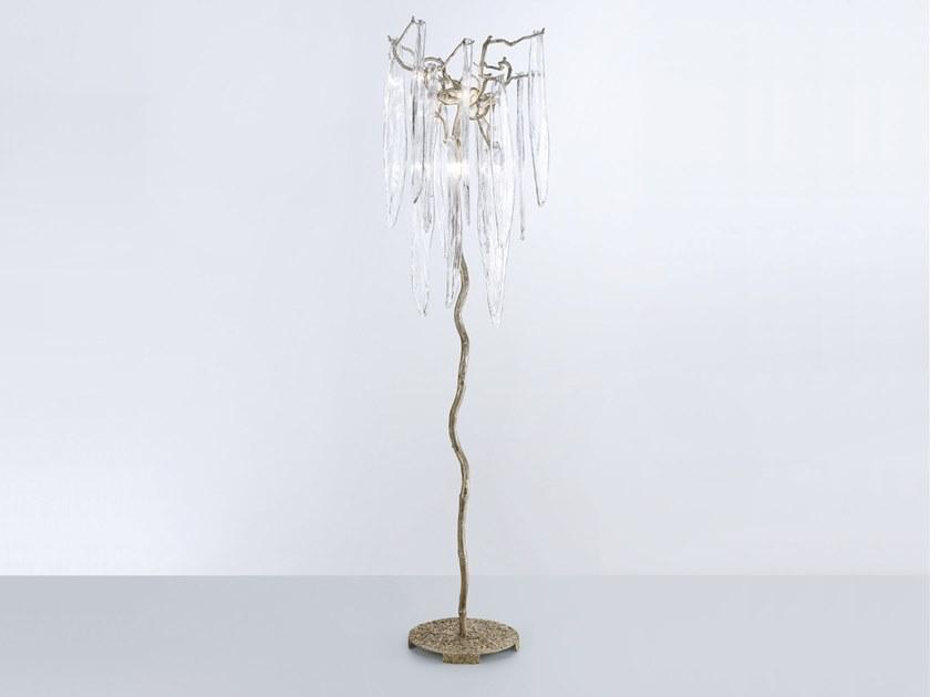Handmade bronze floor lamp | Waterfall Pa639/5 by Serip