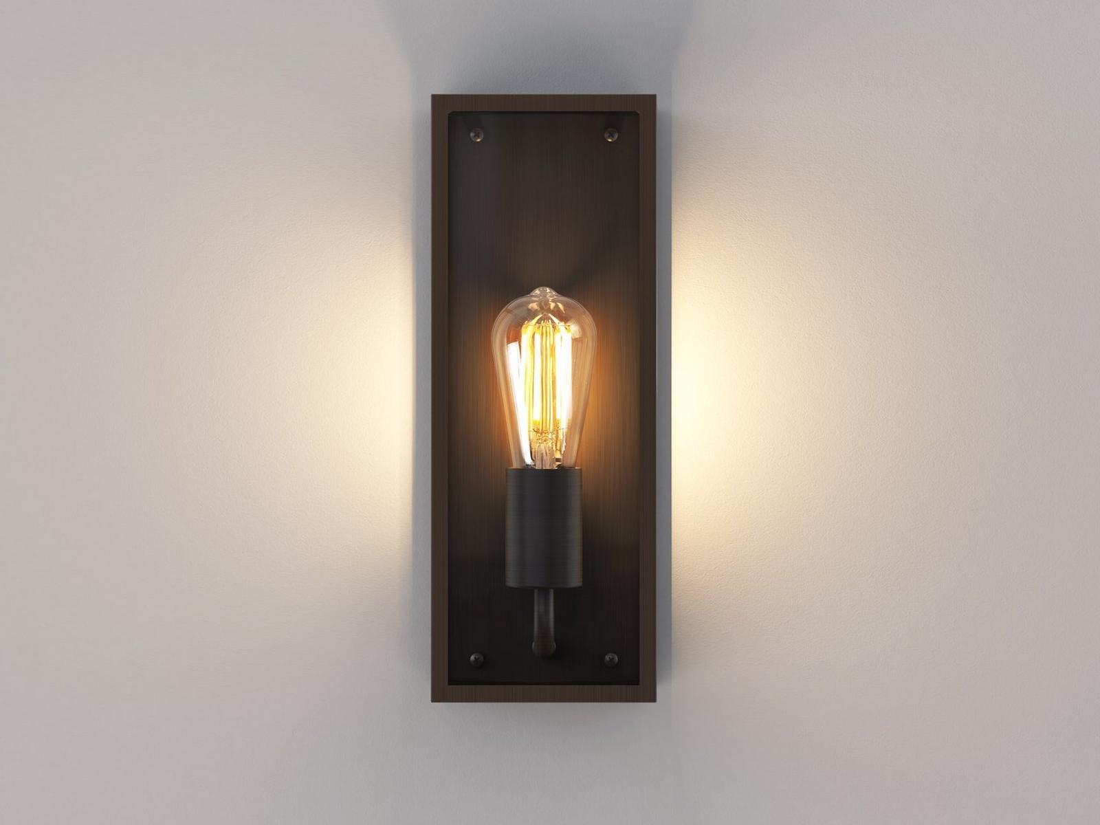Glass and steel outdoor wall lamp with dimmer | Messina by Astro lighting