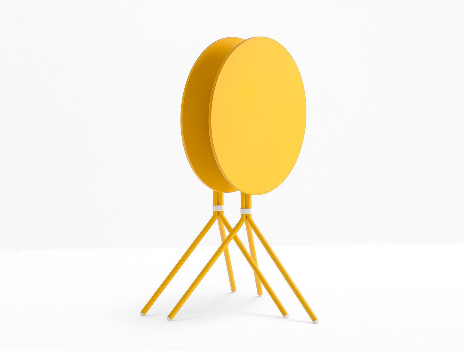 Folding round steel garden table | Nolita 5453t by Pedrali