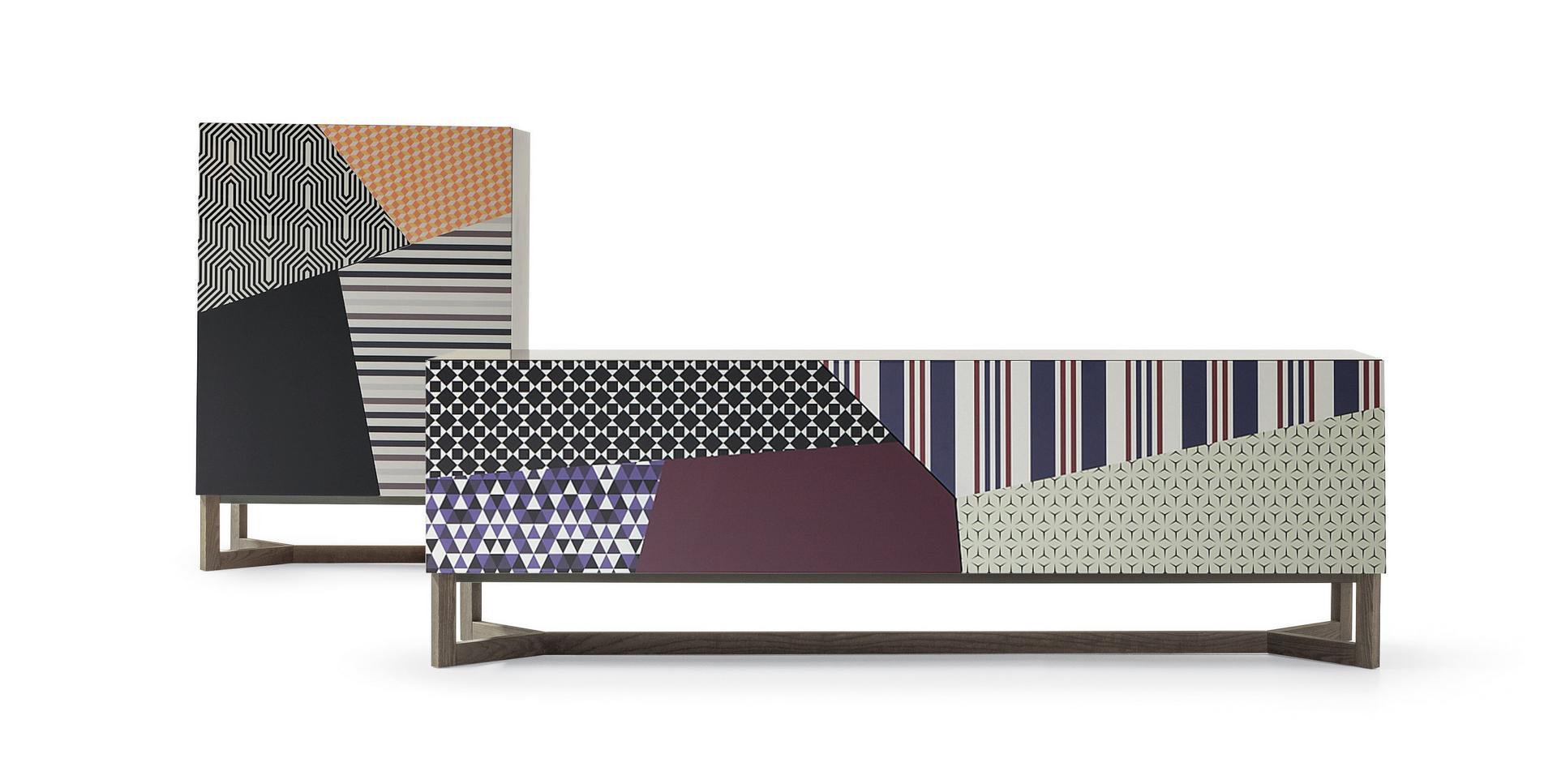 Wooden highboard with doors | Doppler by Bonaldo