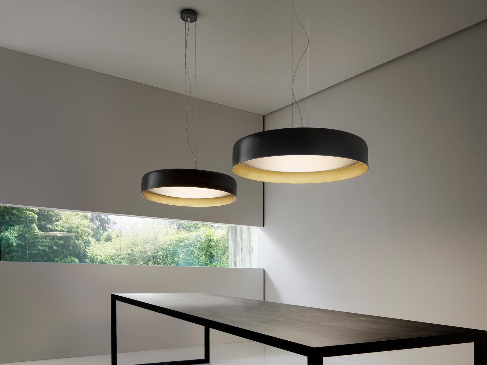 LED direct-indirect light pendant lamp | Ginevra by Panzeri