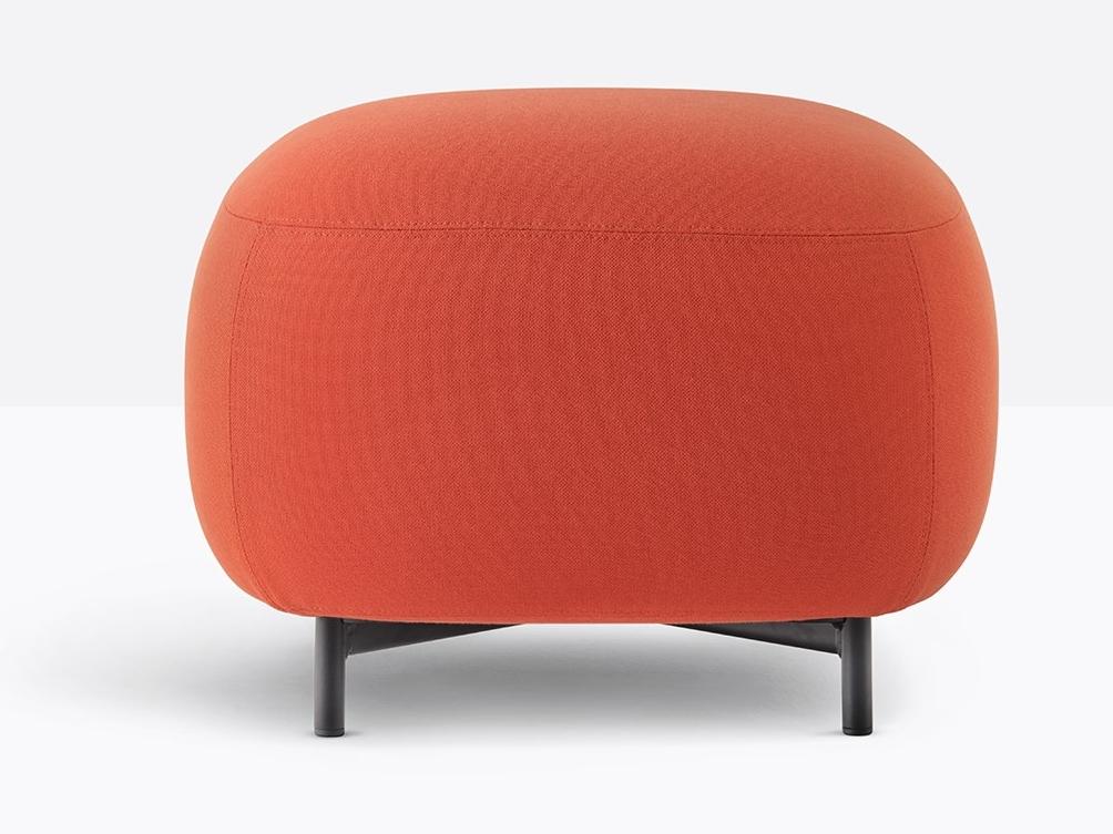 Upholstered square fabric pouf | Buddy 210 by Pedrali