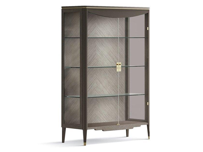 Wood and glass display cabinet | 7301 by Carpanese home