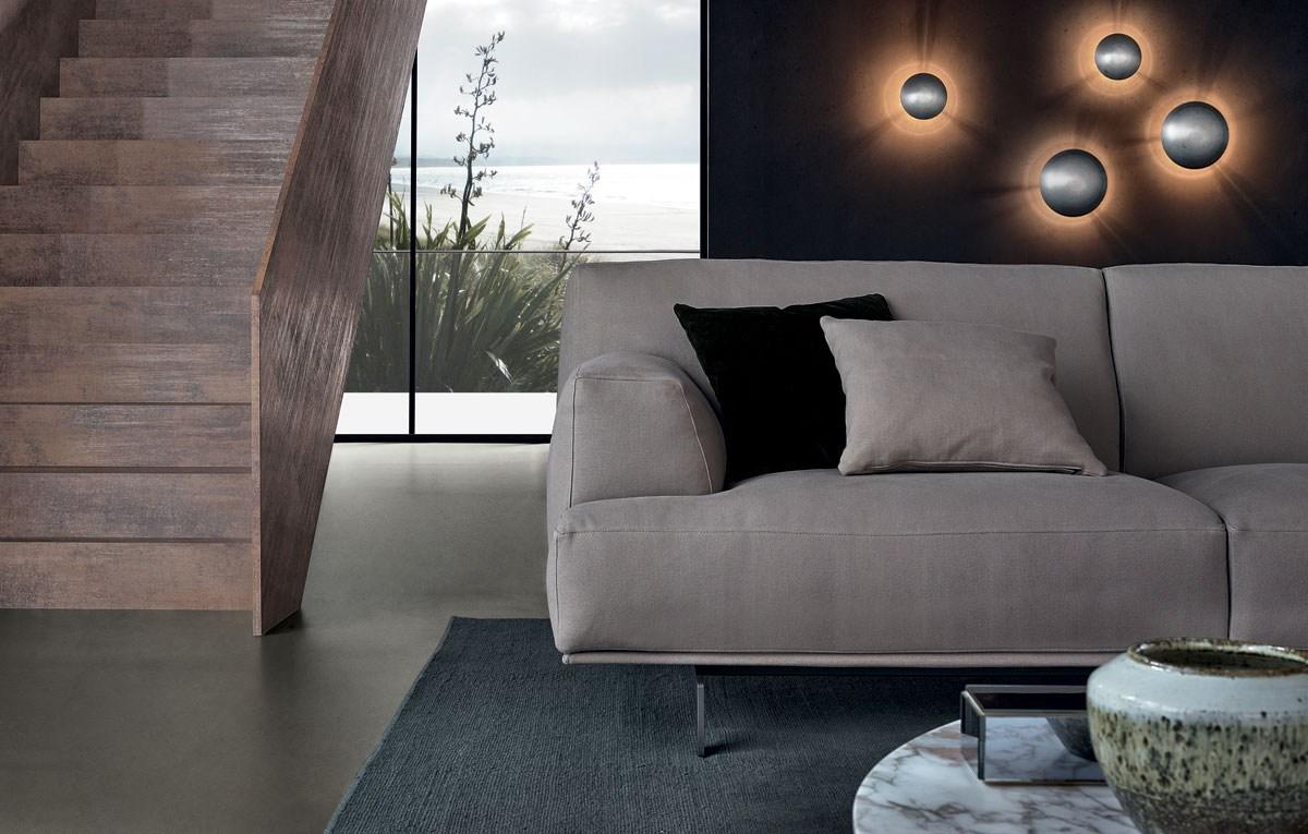 Sectional fabric sofa | Tribeca by Poliform