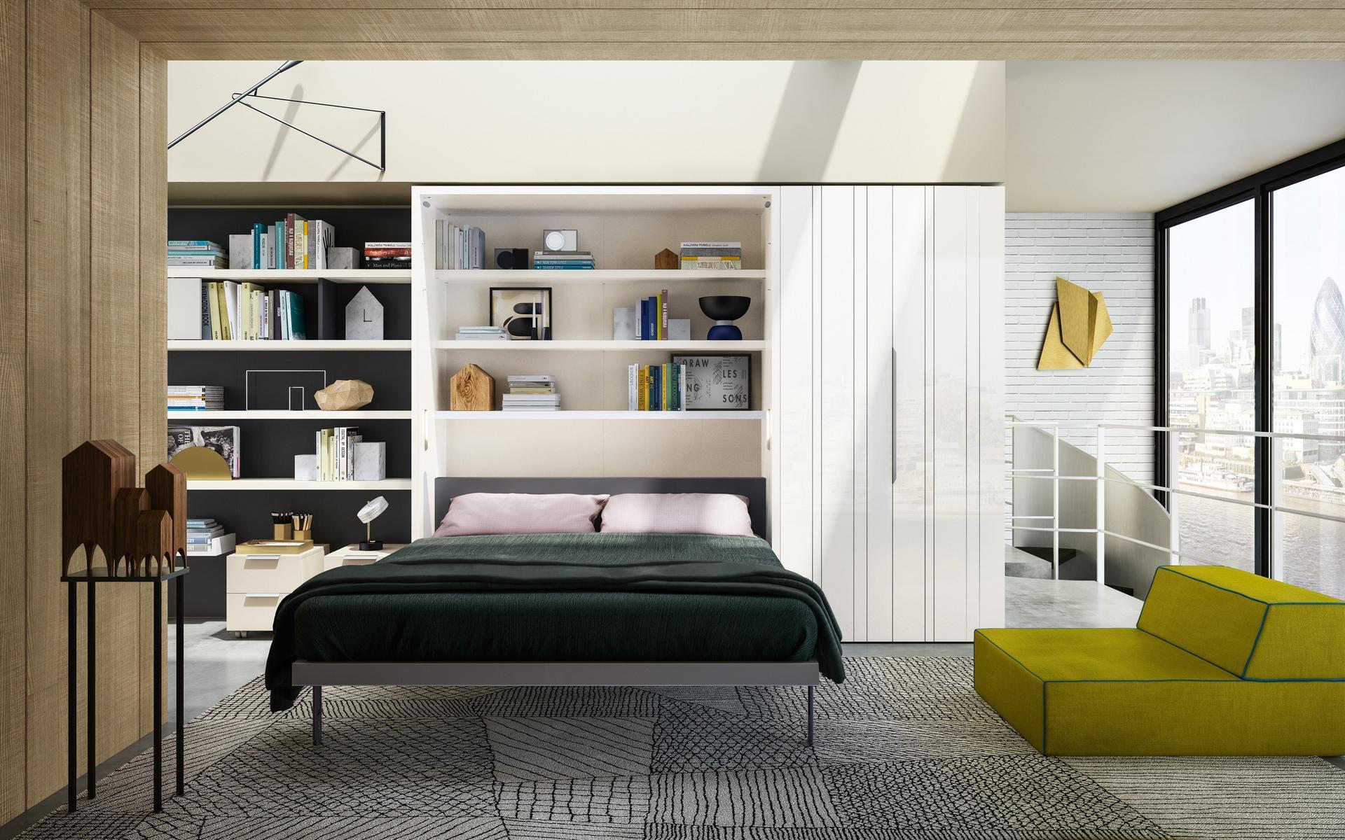 Sectional modular storage wall | Living & Young System by CLEI