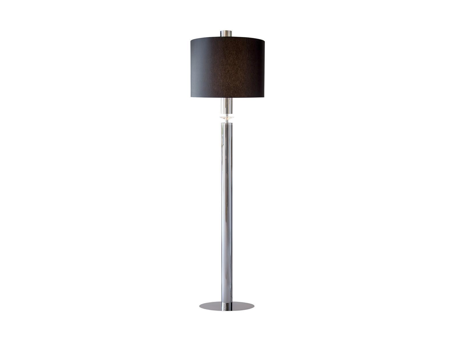 Direct-indirect light metal floor lamp with crystals | Sunrise F3+1 by Ilfari