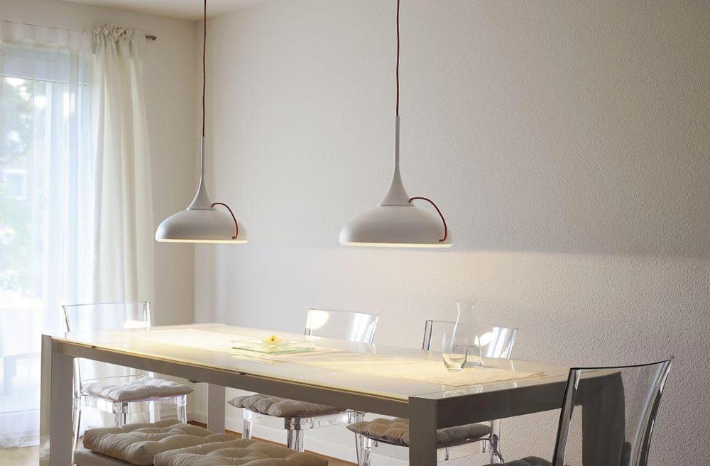 Metal pendant lamp in a contemporary style | I-Ring by SLV