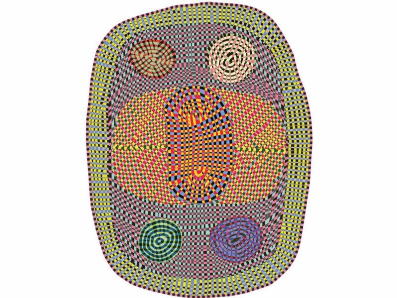Patterned round fabric rug | Wild by Moooi