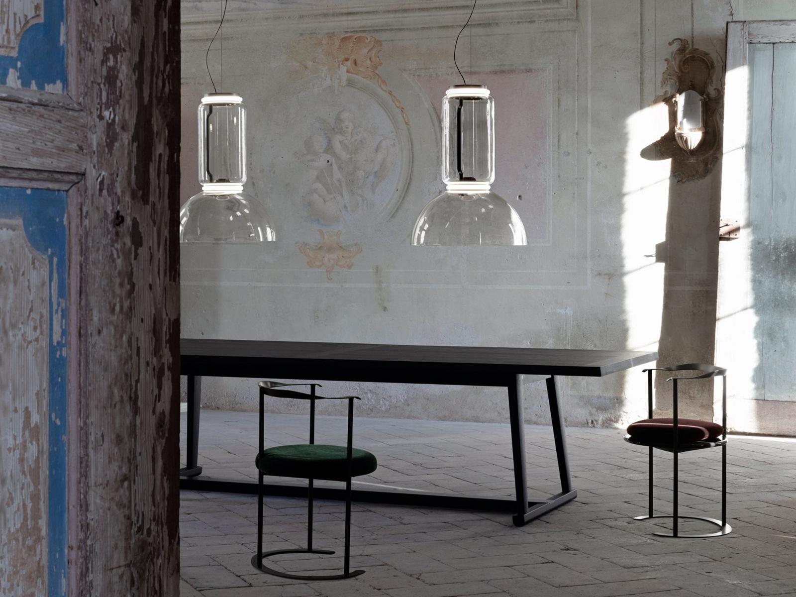 LED direct light Blown crystal pendant lamp | Noctambule Bowl by Flos