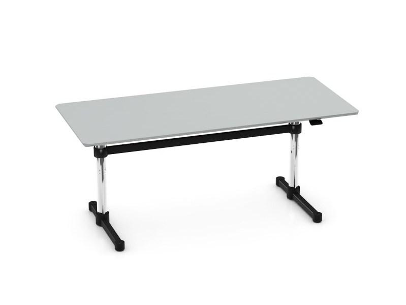 Height-adjustable rectangular MDF office desk | Kitos M by USM