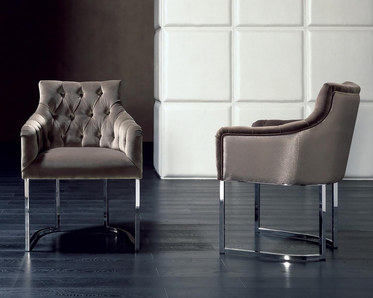 Nabuk chair in a luxury style | Itaca by Rugiano